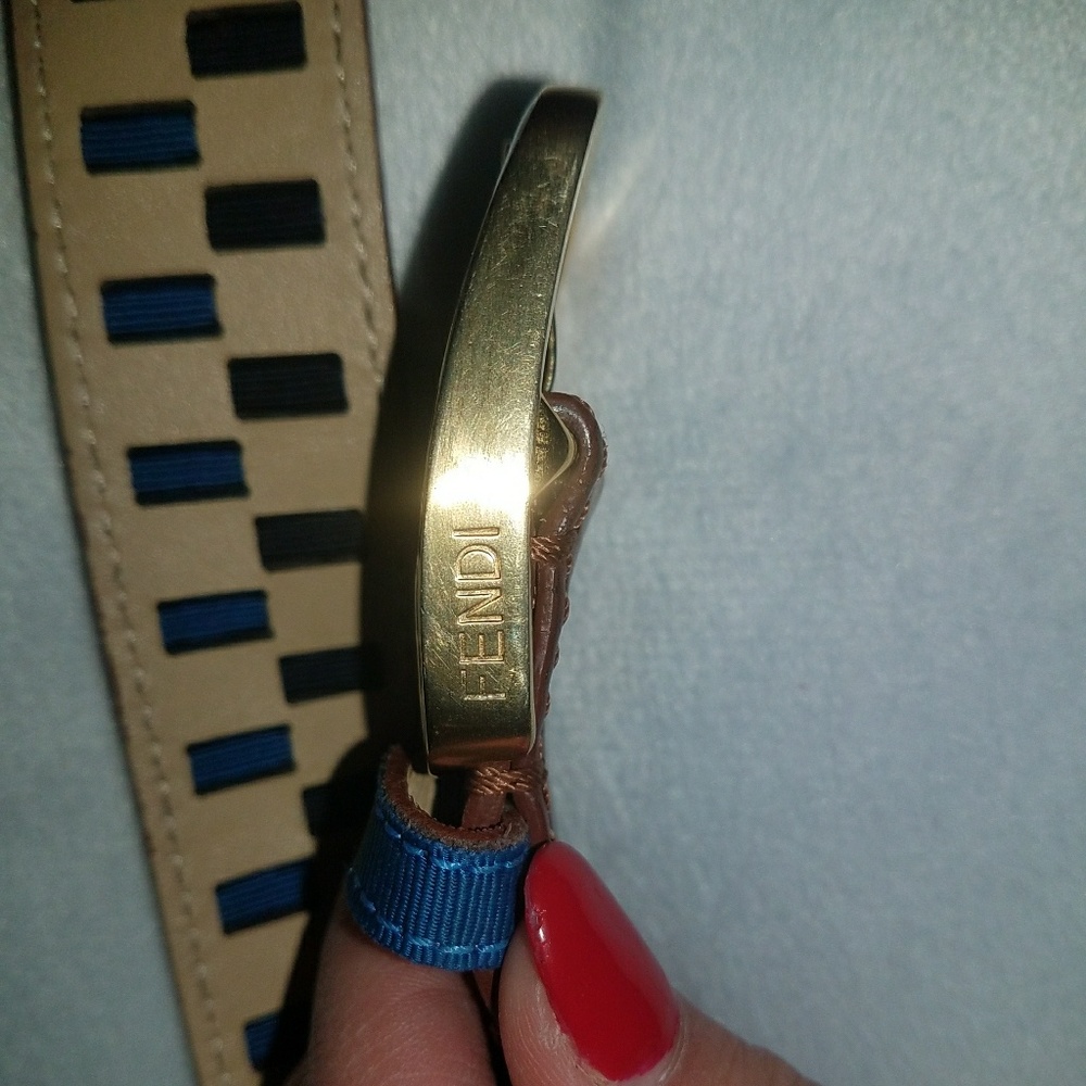 Real Fendi size 26 brown leather belt